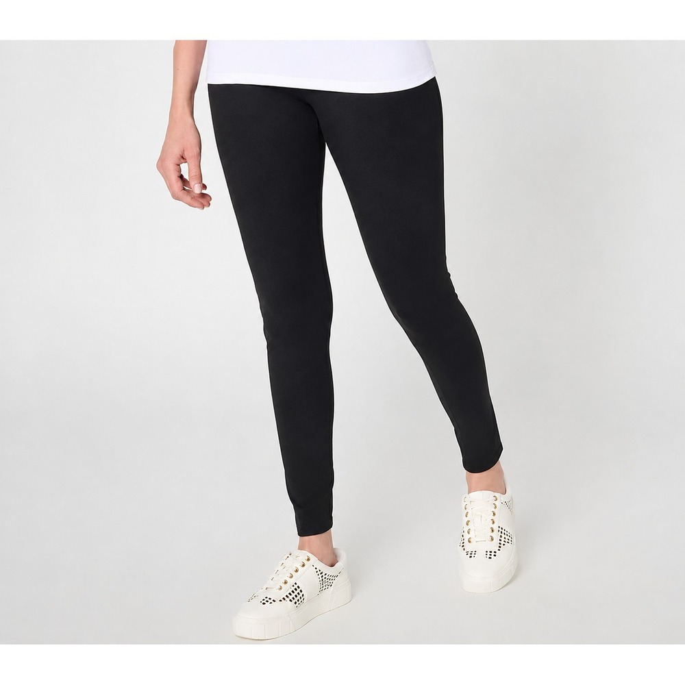 Denim & Co. Essentials Regular Ankle Length Leggings Black, Size 2X